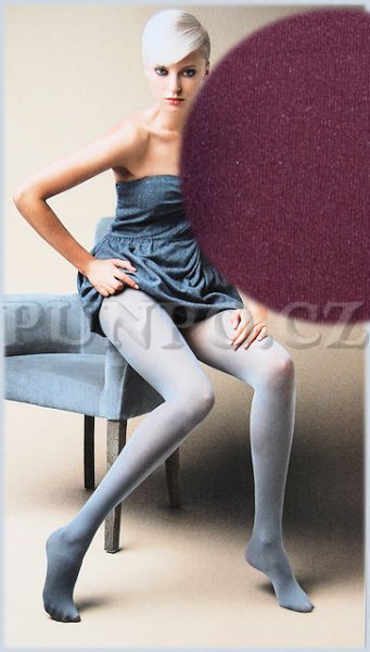 Dámské punčocháče - jasné a VÝRAZNÉ > varianta VINO ROSSO (temně vínová) > 3 (38, 40, S-M, M)