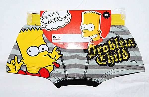 Chlapecké boxerky - Bart Simpsons > varianta ŠEDÁ > 98