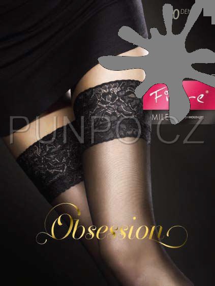 Dámské punčochy samodržící s krajkou > varianta GRAPHITE > 3 (38, 40, S-M, M)