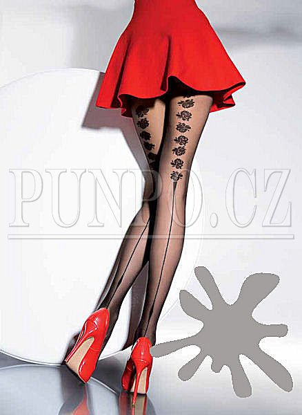 PUNČOCHÁČE dámské MIKROVLÁKNO - VZOR > varianta GREY > 3 (38, 40, S-M, M)