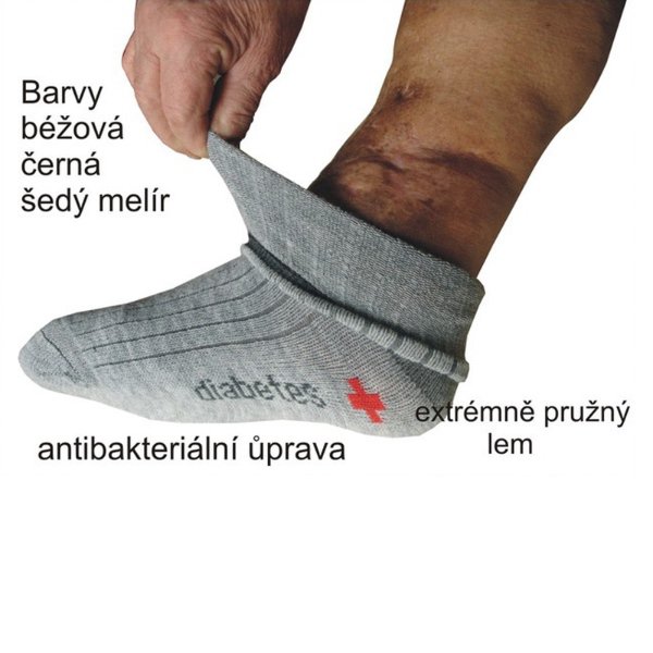 Diabetické ponožky - DIA aloe vera - pružné > varianta ŠEDÁ > 40-44