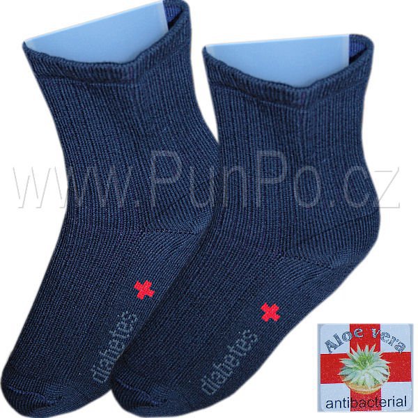 Diabetické ponožky - DIA aloe vera - pružné > varianta MODRÁ > 40-44