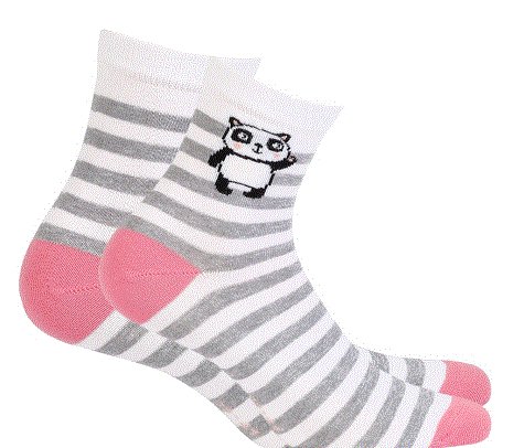 ZKRÁCENÉ ponožky - nízké - VZOR > varianta PANDA > 35-38