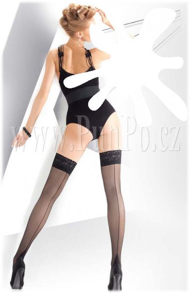 Dámské samodržící punčochy 20 DENier > varianta BIANCO > 4 (40, 42, 44, M-L, L)