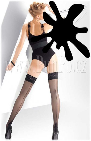 Dámské samodržící punčochy 20 DENier > varianta NERO > 4 (40, 42, 44, M-L, L)