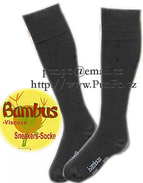 PODKOLENKY - z BAMBUSu > varianta ANTRACIT > 35-38
