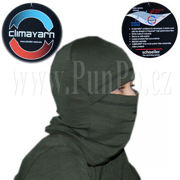 Funkční lyžařská kukla - TERMOREGULAČNÍ CLYMAYARN > varianta FUNKČNÍ KUKLA > dospělí