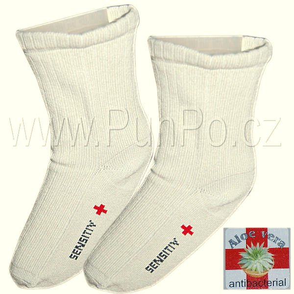 Diabetické ponožky - DIA aloe vera - pružné > varianta HNĚDÁ > 36-40