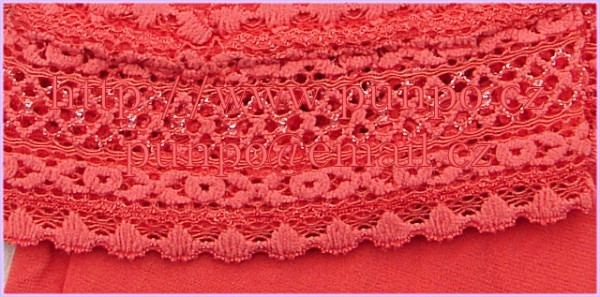 Legíny - POLOSILNÉ - zakončení krajkou s podílem bavlny > varianta CORAL > 2 (36-38,  S-M)