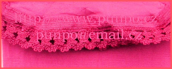 Legíny - POLOSILNÉ - zakončení krajkou s podílem bavlny > varianta FUCHSIA > 3 (38, 40, S-M, M)