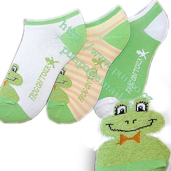 KOTNÍKOVÉ ponožky s 3D vzorem - 3 páry > varianta 2x ponožky > 19-22
