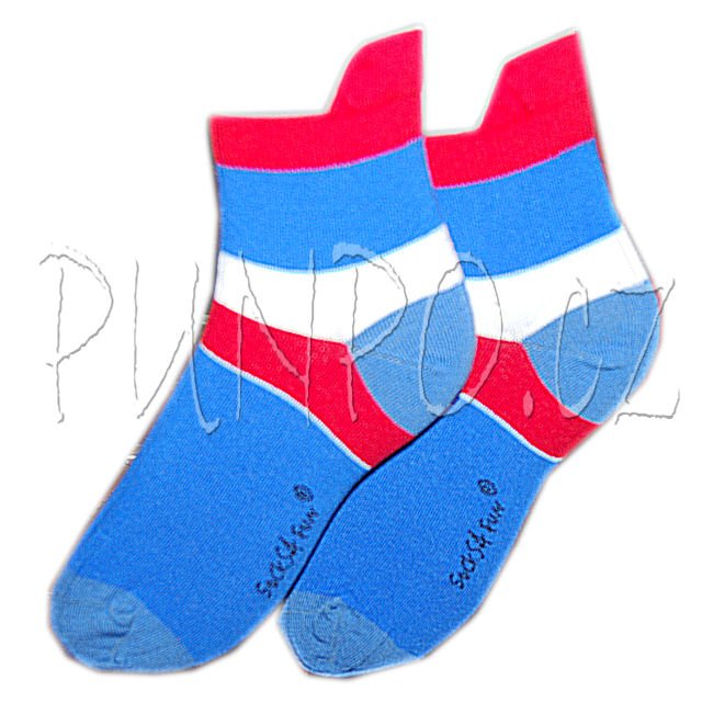 ZKRÁCENÉ ponožky - 3 páry v balení > varianta MODRÁ trikolora > 39-42