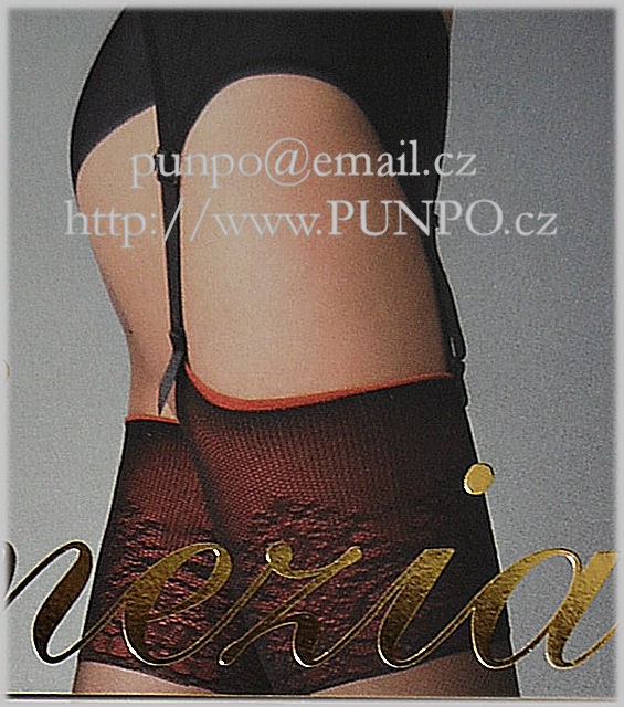dámské punčochy na PODVAZKY > varianta ČERNÁ (červený lem) > 4 (40, 42, 44, M-L, L)