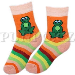 KLASICKÉ ponožky 3D efekt > varianta MERUŇKOVÁ > 98-104