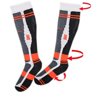 TERMO podkolenky - SKI > varianta Š E D Á s oranž > 36-40