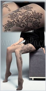 PUNČOCHÁČE dámské - vzorované > varianta GRIGIO (středně hnědá) > 3 (38, 40, S-M, M)