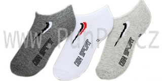 Kotníkové - krátké ponožky 3pack > varianta Š E D Á mix > 26-28