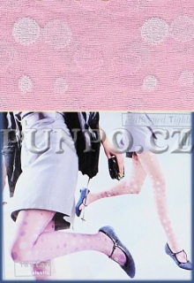 Letní vzorované punčochy - BOKOVKY - 3D efekt > varianta DUSTY ROSE > 4 (40, 42, 44, M-L, L)