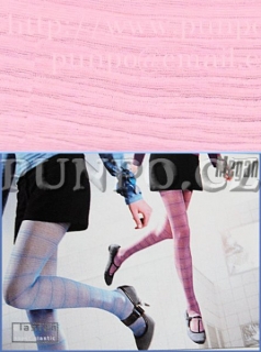 Letní vzorované punčochy - BOKOVKY - 3D efekt > varianta DUSTY ROSE > 4 (40, 42, 44, M-L, L)