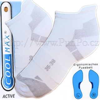 Speciální ponožky C O O L M A X > varianta B Í L Á > 43-46