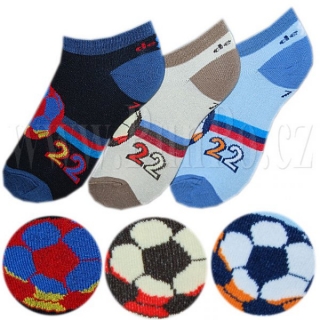 Dětské KOTNÍKOVÉ ponožky > varianta MODRÁ set > 26-28