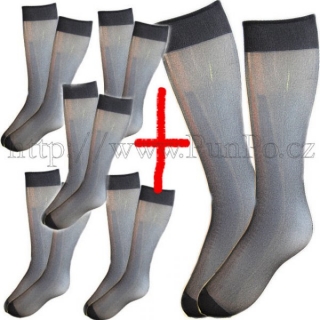 Letní podkolenky - 5 párů + 1 zdarma > varianta Č E R N Á > uni dámská
