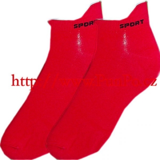 KOTNÍKOVÉ ponožky SPORTOVNÍ > varianta ČERVENÁ > 36-40