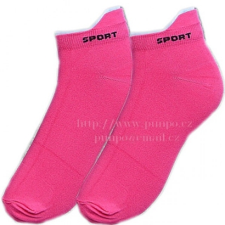 KOTNÍKOVÉ ponožky SPORTOVNÍ > varianta MALINOVÁ > 36-40