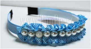 Čelenka s kanýrkem - 3D efekt PERLY > varianta AZURO