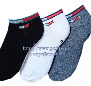ZKRÁCENÉ ponožky ke kotníkům - 3 páry > varianta mix modrý > 32-34
