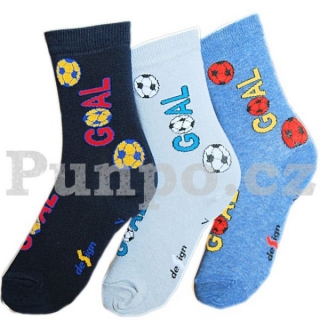 KLASICKÉ ponožky - 3 páry > varianta M O D R Á mix > 23-25