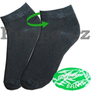 2 páry Ponožek KOTNÍKOVÝCH - BAMBUS - 2x > varianta Č E R N Á > 43-46