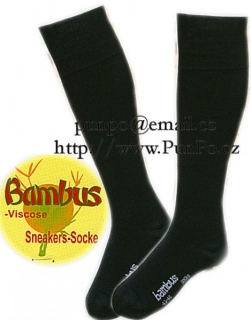 PODKOLENKY - z BAMBUSu > varianta ČERNÁ > 35-38