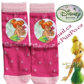 Dívčí licenční ponožky - TINKER BELL > varianta MALINA > 20-25