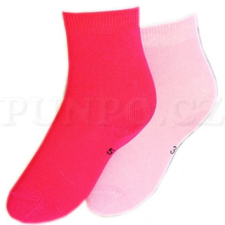 KLASICKÉ ponožky - 2 páry > varianta MALINA + STARORŮŽ > 20-22