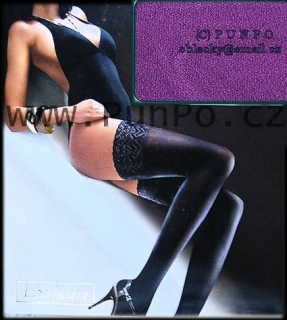 punčochy SAMODRŽÍCÍ - 40 denier > varianta VIOLET > 3 (38, 40, S-M, M)