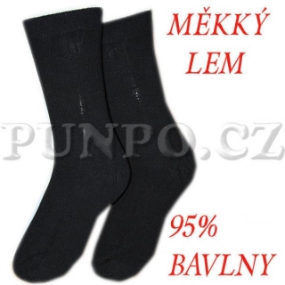 KLASICKÉ ponožky - 1 pár s elastanem > varianta ČERNÁ > 35-38