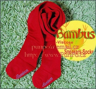 Punčocháče - z BAMBUSu > varianta ČERVENÁ > 98-104