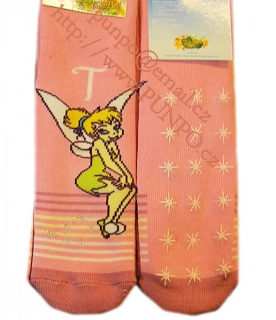 ABS dívčí licenční TERMO ponožky - TINKER BELL > varianta STARORŮŽOVÁ > 20-25